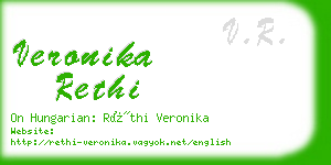 veronika rethi business card